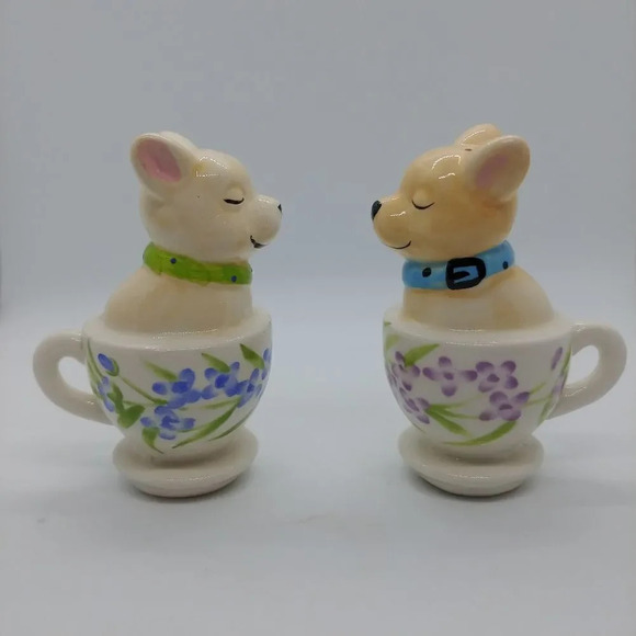 NWT Glazed Ceramic Salt and  Pepper Shakers - Picture 2 of 5
